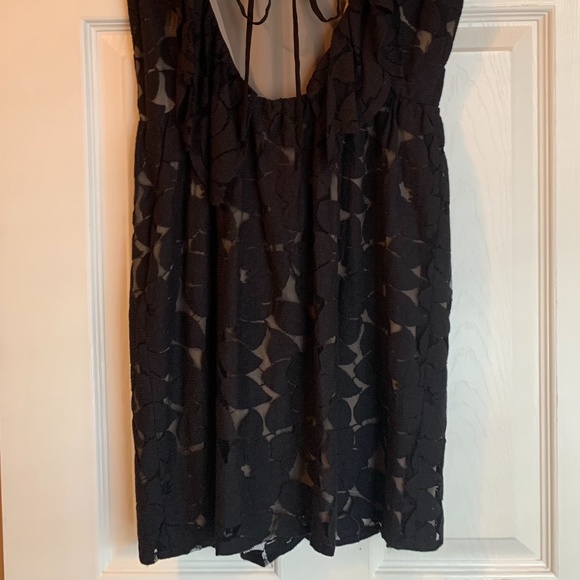 Leona by Lauren Leonard Black Backless Eyelet Dres - Picture 3 of 4